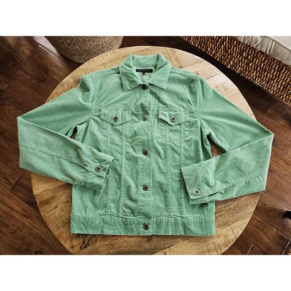 Theory Jackets & Blazers - Theory Green Corduroy Button Jacket Women's Size M Made in USA
